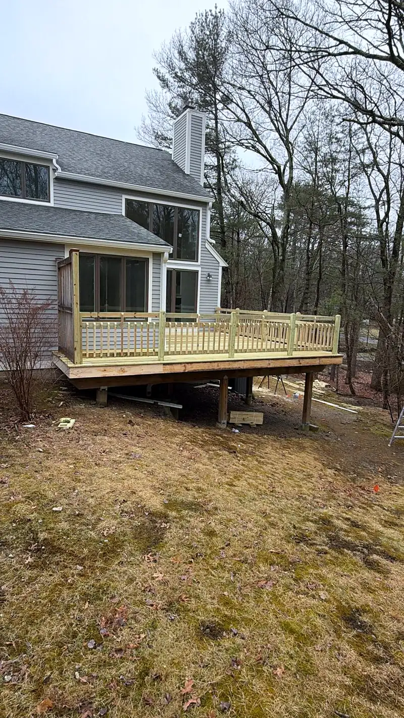 New elevated deck with railing, a W4 project
