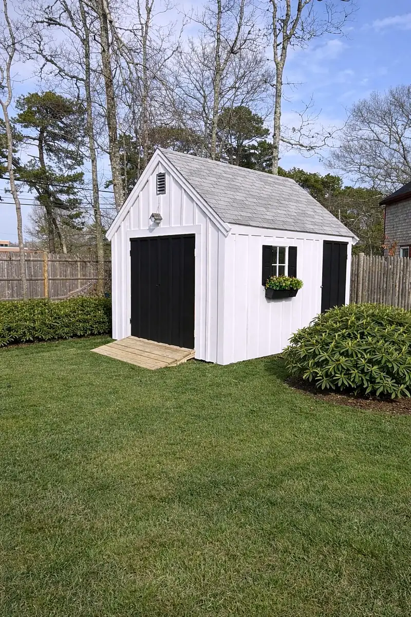 Restored and repainted garden shed, a W4 project